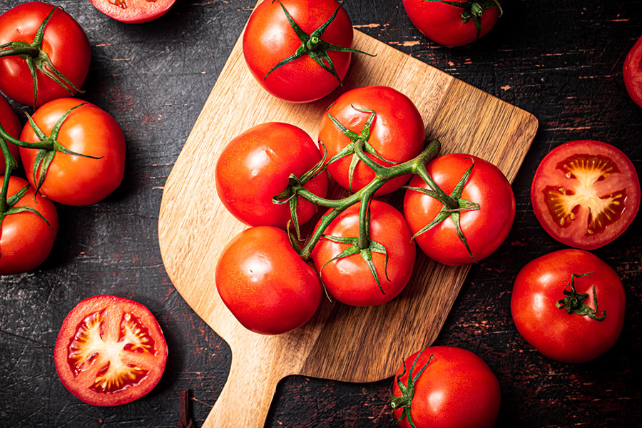 Regionales Gemüse wie Tomaten Regionales Gemüse wie Tomaten